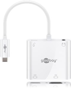 Adapter wieloportowy USB-C™ HDMI™ + VGA + PD 100 W, biały